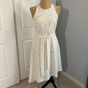 Banana Republic NWT Asymmetrical White Floral Sleeveless Dress